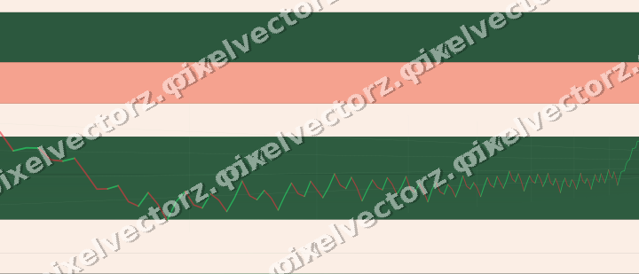 Glowing neon chart background in green and red