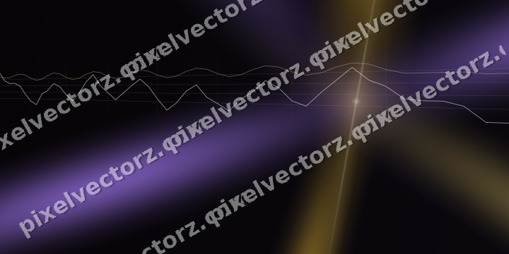 Glowing neon chart background in amber and purple