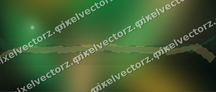 Glowing neon chart background in green and amber