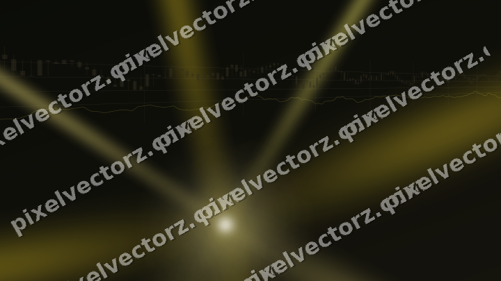 Glowing neon chart background in amber and yellow