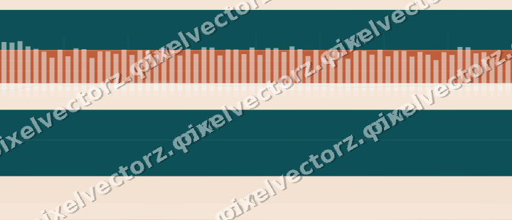 Soft pastel chart background in dark teal and orange