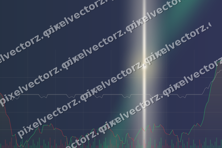 Glowing neon chart background in amber and green