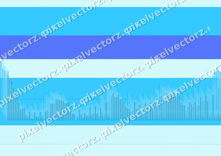 Glowing neon chart background in cyan and teal