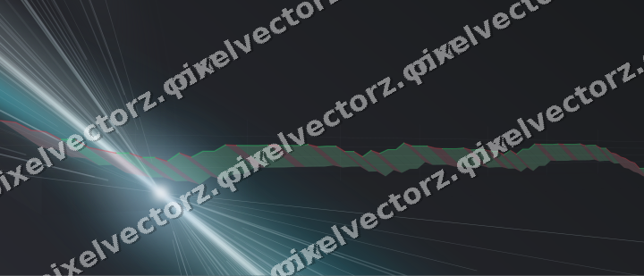 Glowing neon chart background in teal and pale cyan