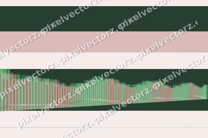 Glowing neon chart background in green and red