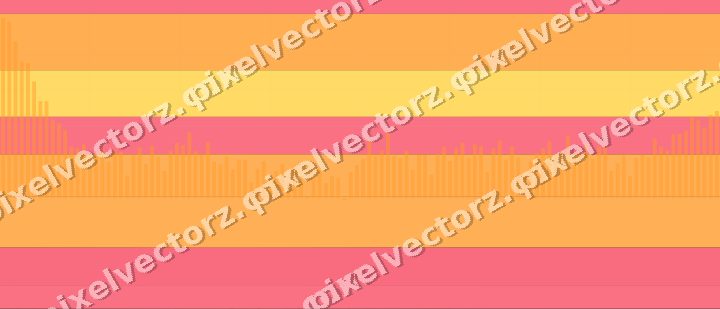 Glowing neon chart background in orange and amber