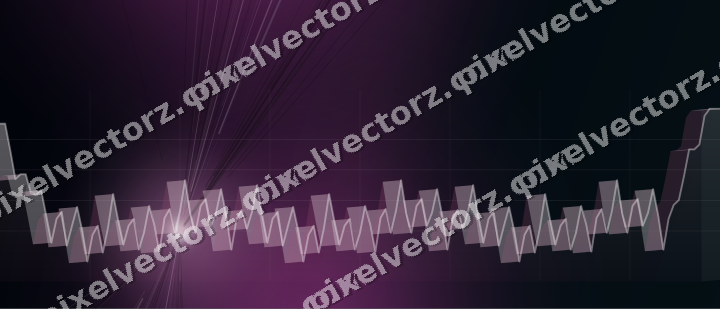 Glowing neon chart background in magenta and purple