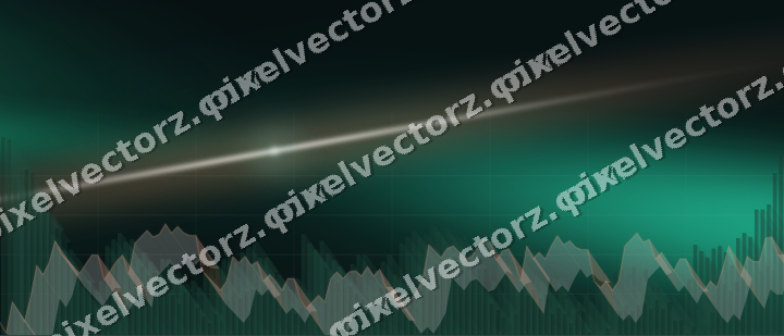 Glowing neon chart background in green and orange