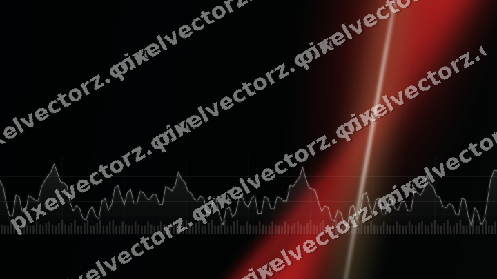 Glowing neon chart background in red and green