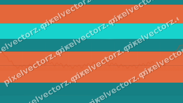 Glowing neon chart background in orange and teal