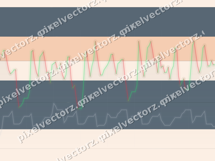 Glowing neon chart background in blue and orange