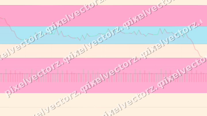 Glowing neon chart background in pink and cyan