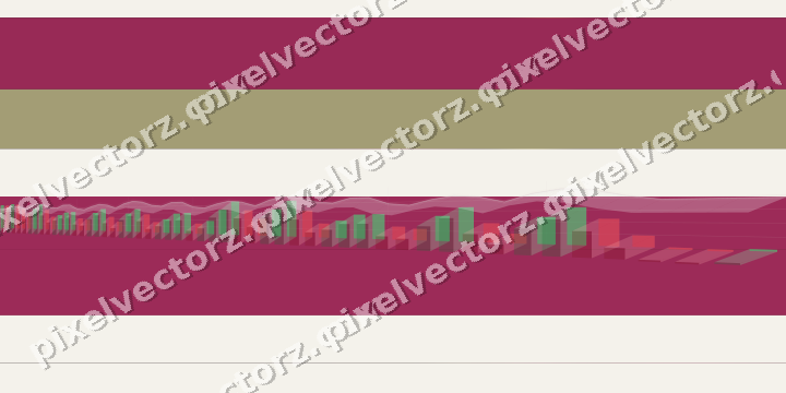 Glowing neon chart background in pink and yellow