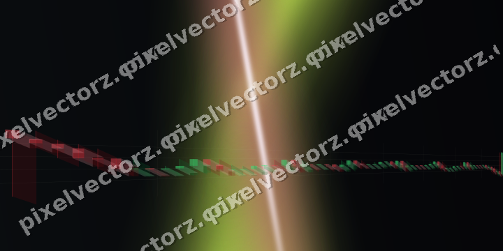 Glowing neon chart background in lime and amber