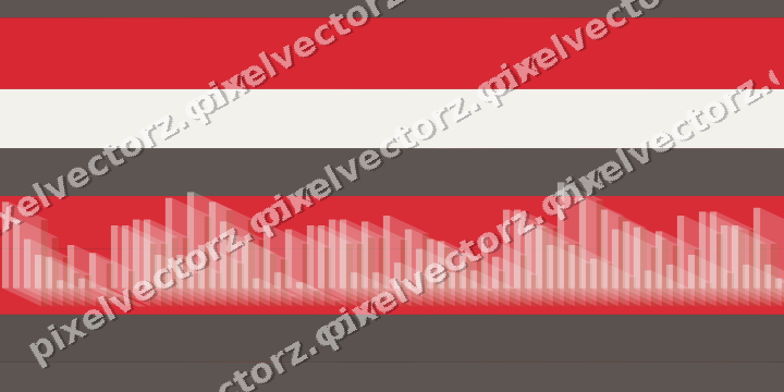 Glowing neon chart background in red and pale amber