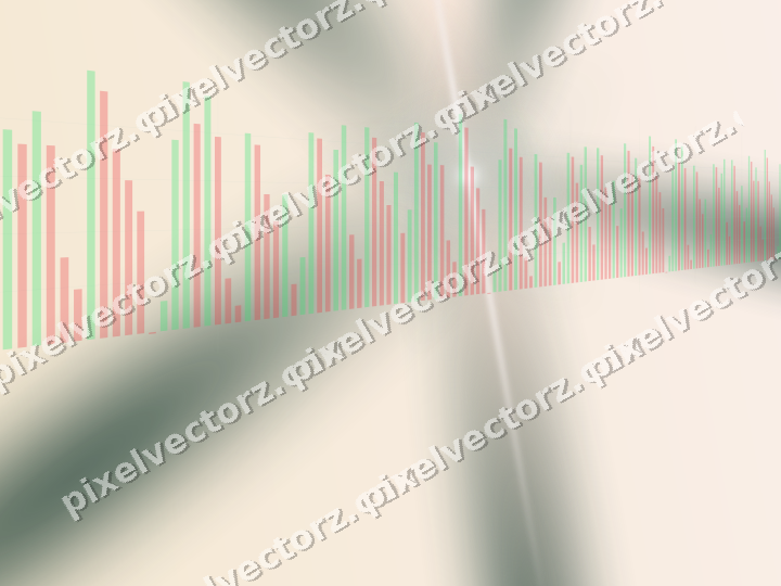 Soft pastel chart background in dark green and orange