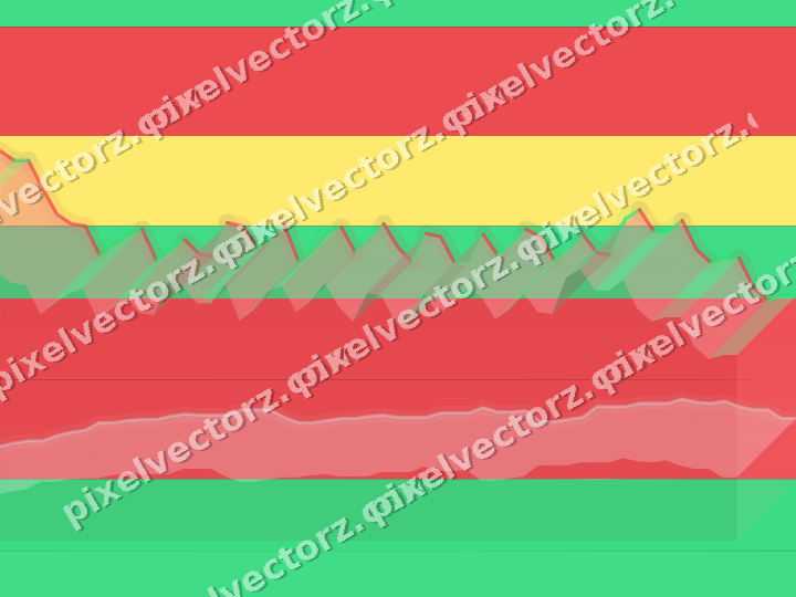 Glowing neon chart background in red and orange