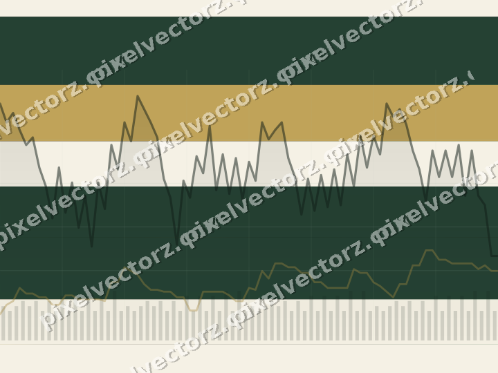Glowing neon chart background in green and amber