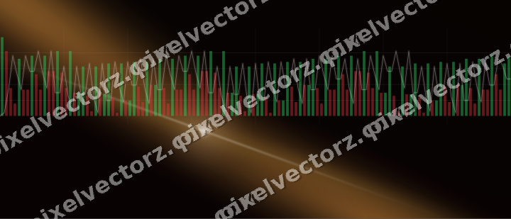 Glowing neon chart background in orange and amber
