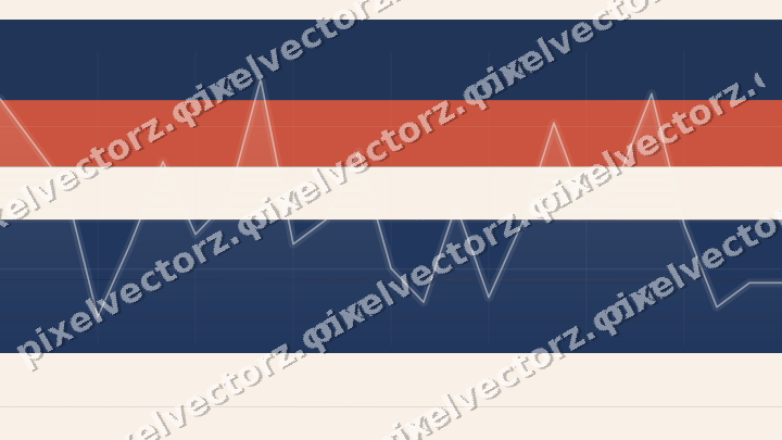 Glowing neon chart background in blue and red