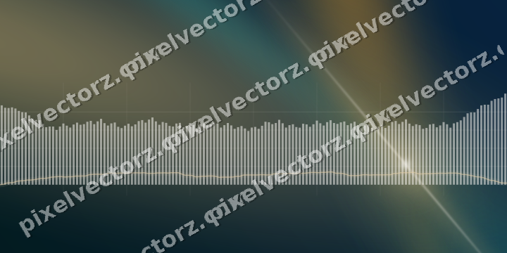 Glowing neon chart background in amber and dark teal
