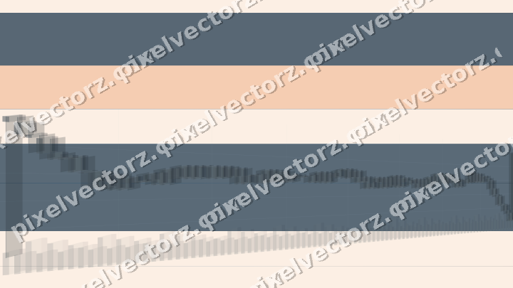 Glowing neon chart background in blue and orange