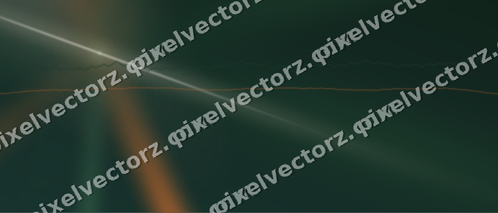 Glowing neon chart background in dark green and orange