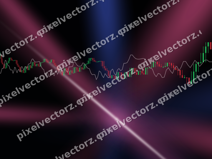 Glowing neon chart background in pink and blue