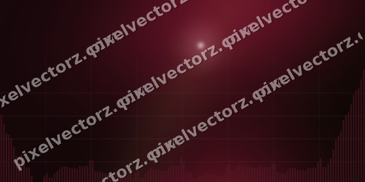 Glowing neon chart background in pink and amber