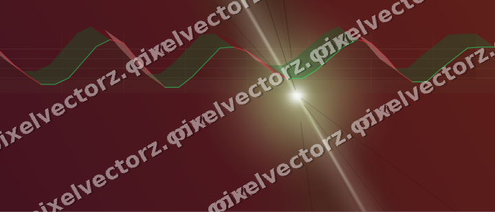 Glowing neon chart background in dark lime and dark pink