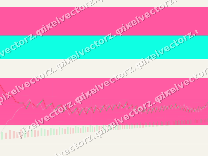 Glowing neon chart background in pink and orange