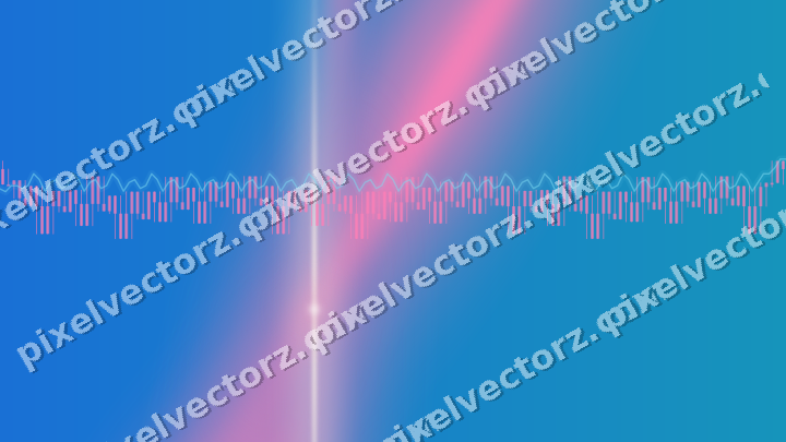 Glowing neon chart background in pink and cyan