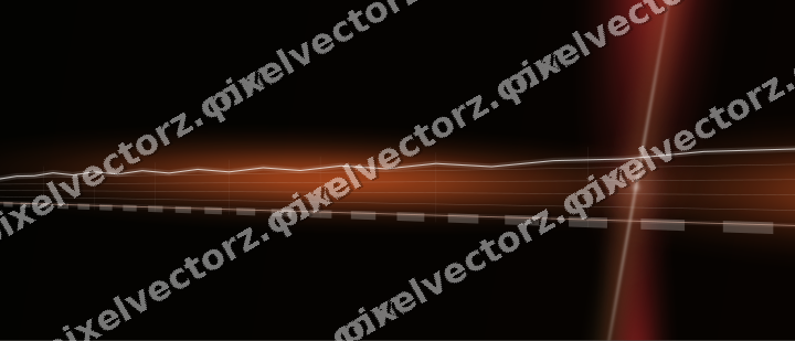 Glowing neon chart background in red and orange