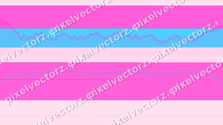 Glowing neon chart background in magenta and purple