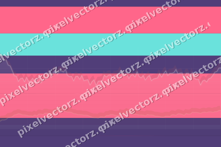 Glowing neon chart background in pink and amber
