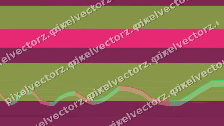 Glowing neon chart background in lime and pink
