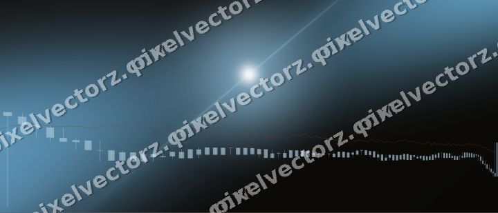 Glowing neon chart background in cyan and red