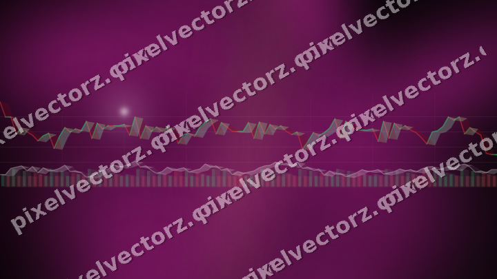 Glowing neon chart background in magenta and lime
