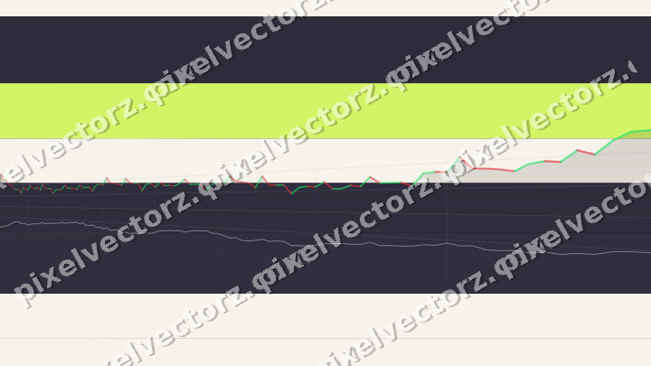 Glowing neon chart background in purple and lime