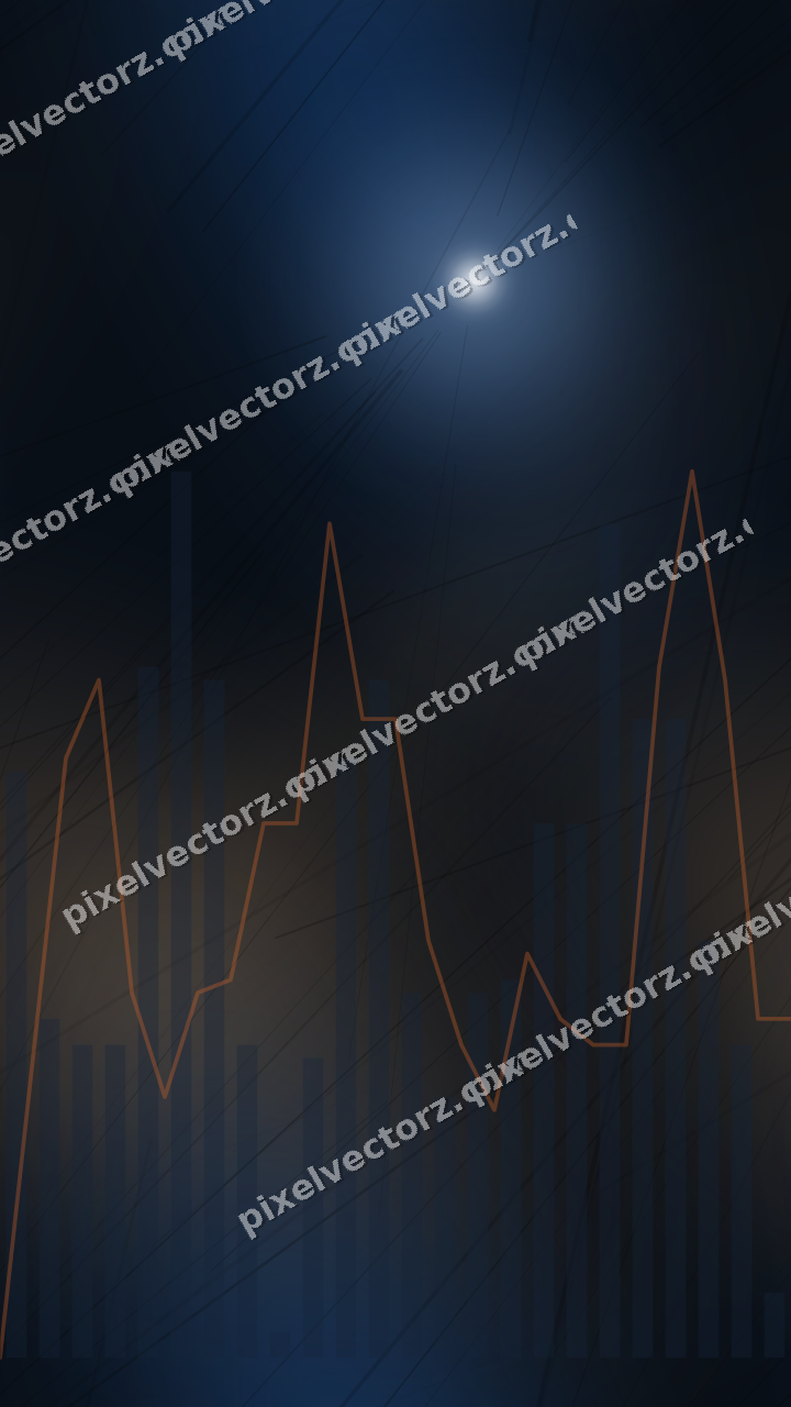 Nahtloser Neon Diagramm Hintergrund in Blau und Orange
