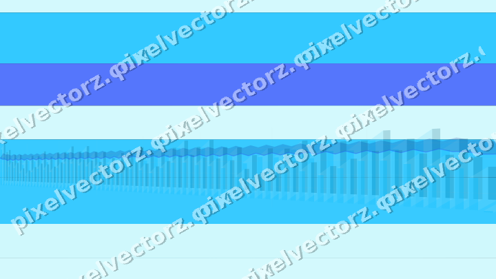 Glowing neon chart background in cyan and teal