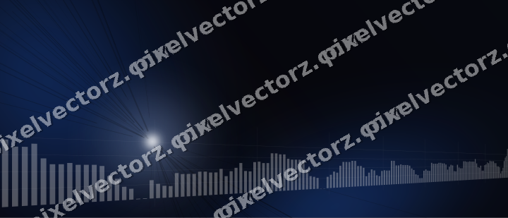Glowing neon chart background in blue and red