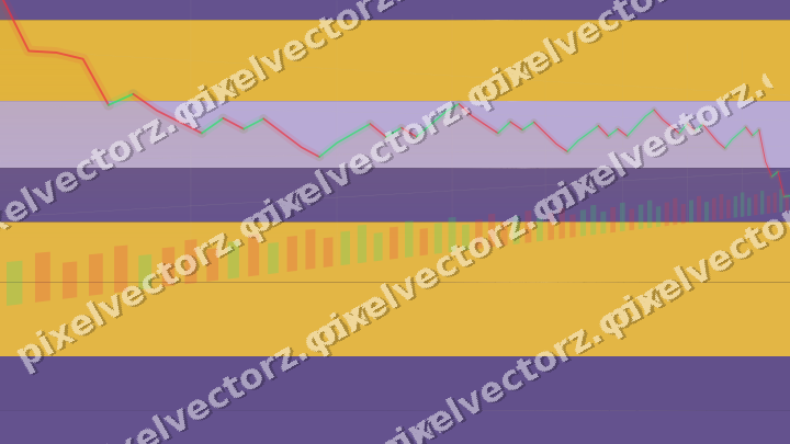 Glowing neon chart background in amber and purple