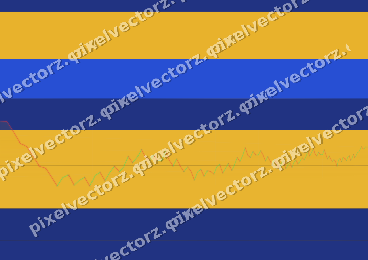 Glowing neon chart background in amber and blue