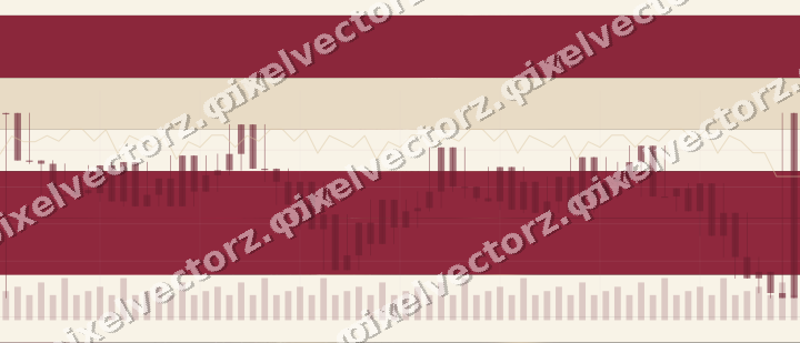 Glowing neon chart background in pink and red