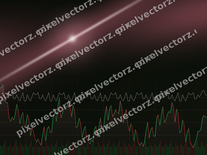 Glowing neon chart background in pink and lime