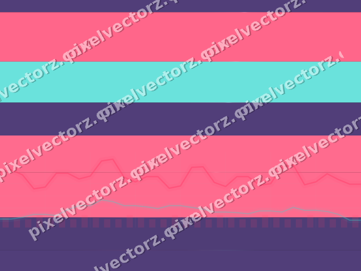 Glowing neon chart background in pink and amber