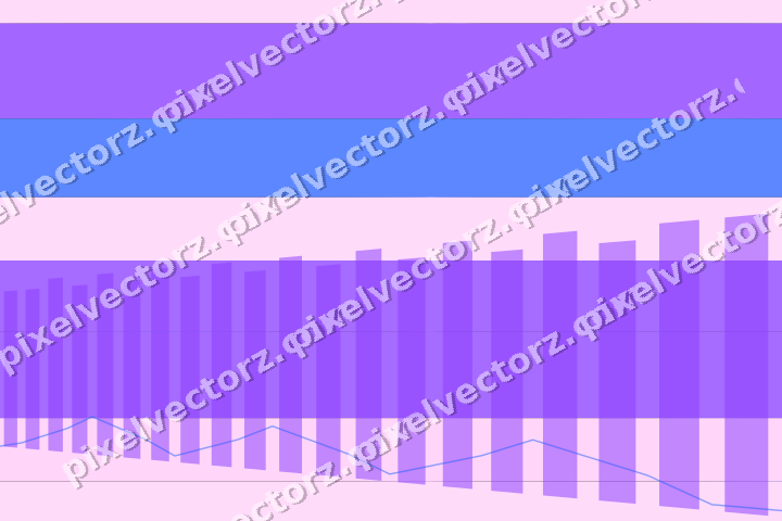 Glowing neon chart background in purple and blue