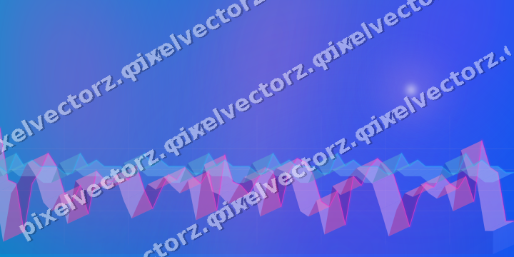 Glowing neon chart background in magenta and purple