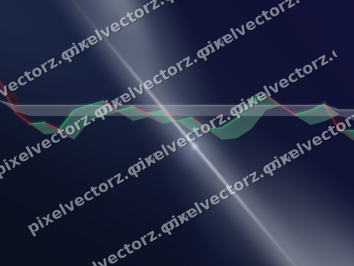 Glowing neon chart background in dark blue and white